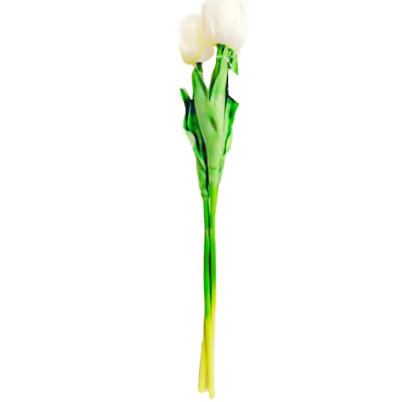 TULIPAN ENGOMADO BLANCO SUELTO X55CM
