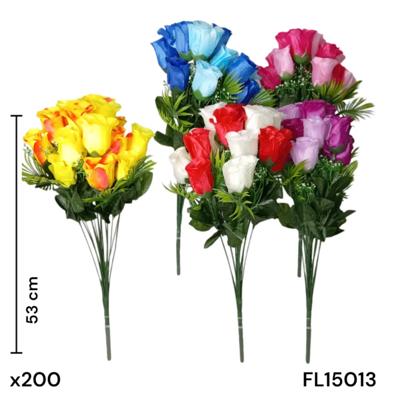 ROSA CERRADA PLASTICA X18PCS
