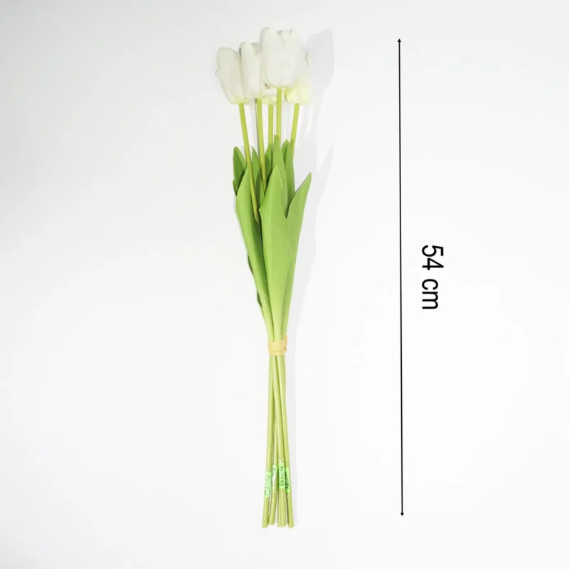 TULIPAN ENGOMADO SUELTO COLOR BLANCO X69CM