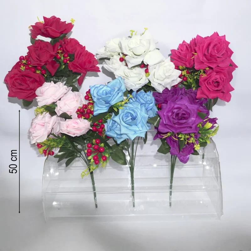ROSA ABIERTA CON FRUTO 51CM