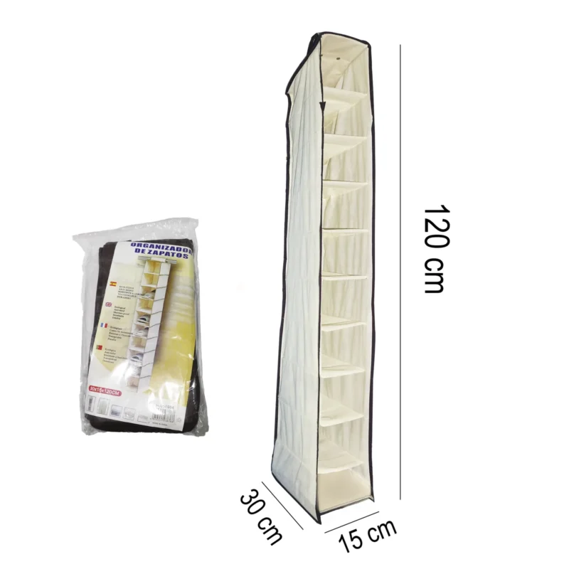 PORTA ZAPATOS DE LONA 30X15X120CM