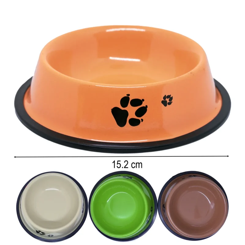 PLATO PARA MASCOTA 15.2CM X3.5CM 4 COLORES