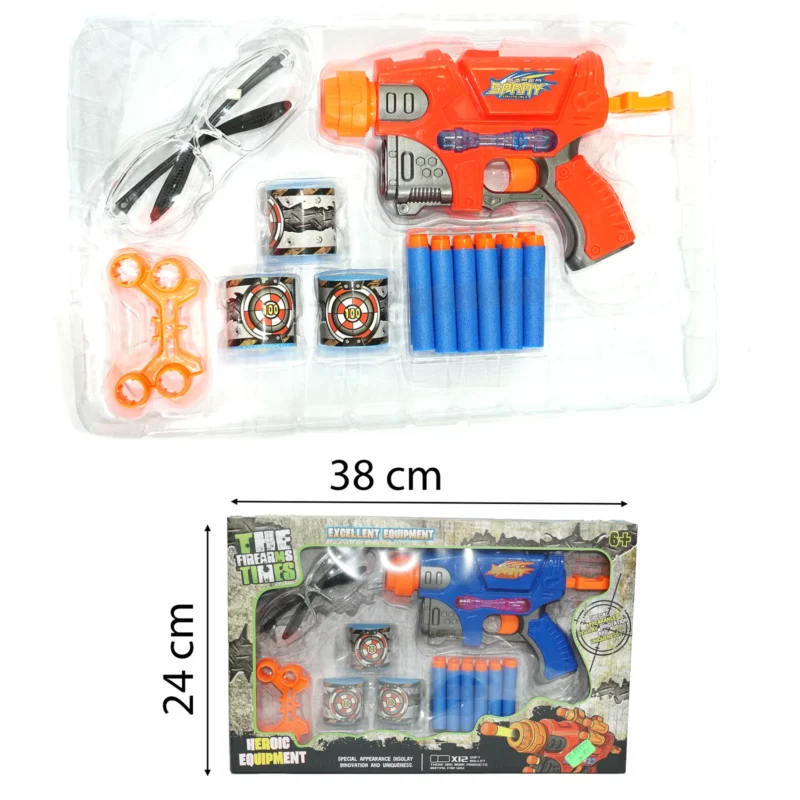 PISTOLA CON BALAS DE GOMA