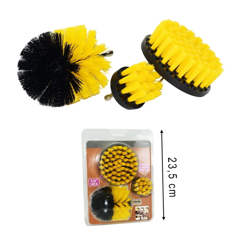 SET DE ESCOBILLAS X 3PZ PARA TALADRO