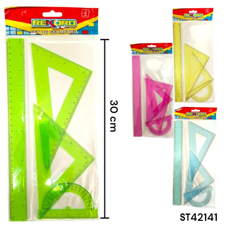 ESTUCHE GEOMETRICO X 4 PC 30 cm