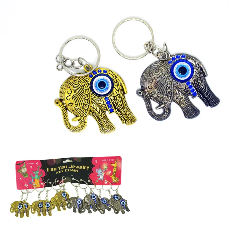 LLAVERO DE ELEFANTE CON OJO TURCO