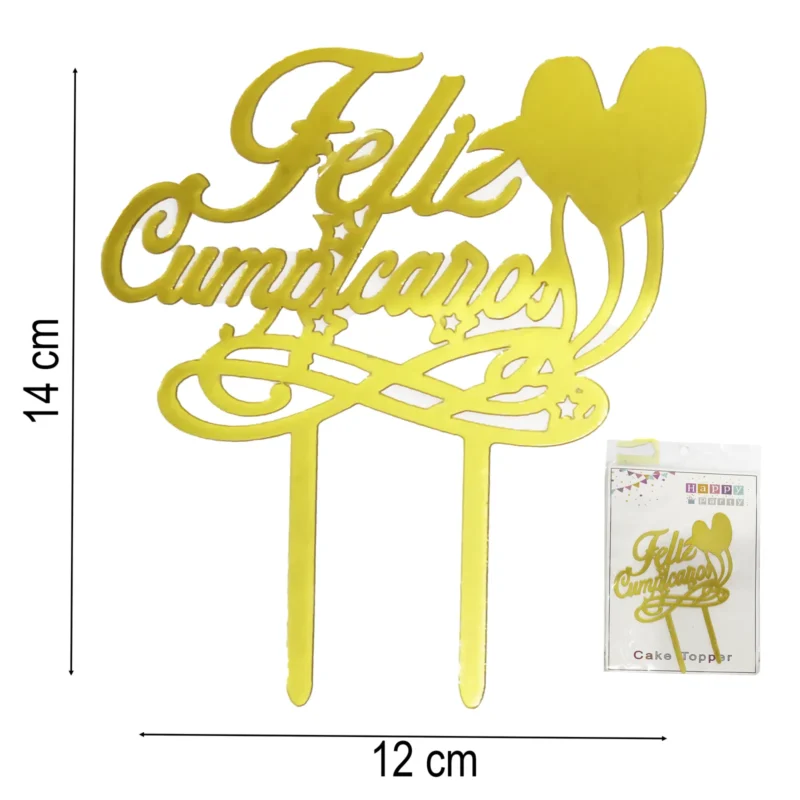 TOPPER "FELIZ CUMPLEAÑOS"